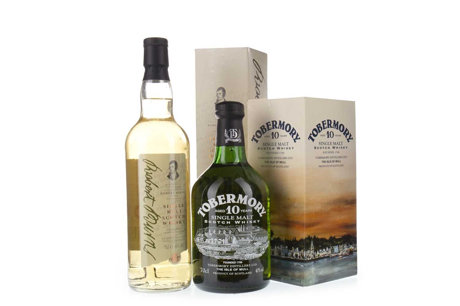 Lot 307 - ISLE OF ARRAN ROBERT BURNS AND TOBERMORY AGED 10 YEARS
