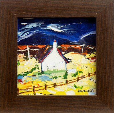 Lot 625 - THE COTTAGE, SCOTLAND, AN OIL BY GARY BRANDER