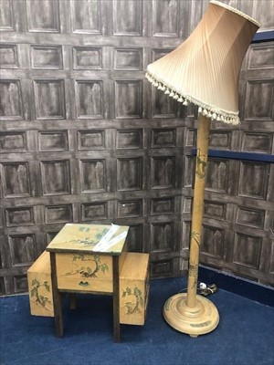 Lot 391 - AN EAST ASIAN OCCASIONAL TABLE ALONG WITH A STANDARD LAMP