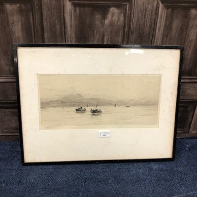 Lot 401 - LEITH DOCKS BY WILLIAM LIONEL WYLLIE