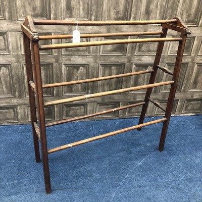 Lot 406 - A LATE 19TH CENTURY TOWEL RAIL