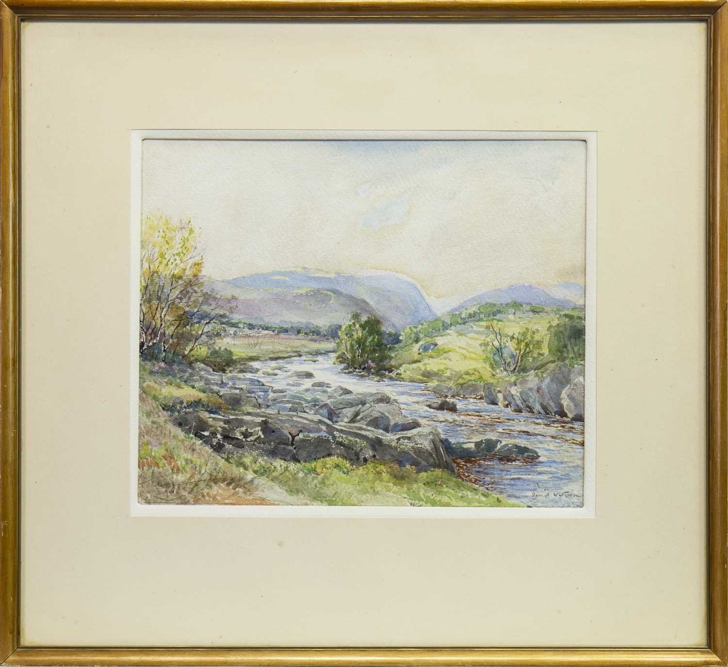 Lot 546 - GLENESH, ANGUS, A WATERCOLOUR BY DAVID WATERSON