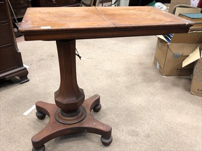 Lot 435 - AN EARLY VICTORIAN MAHOGANY HEIGHT ADJUSTABLE CLERK'S TABLE