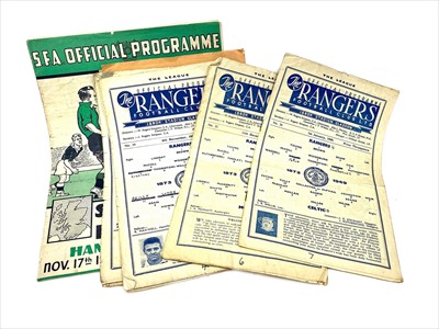 Lot 1740 - A LOT OF RANGERS F.C. PROGRAMMES DATING FROM 1948