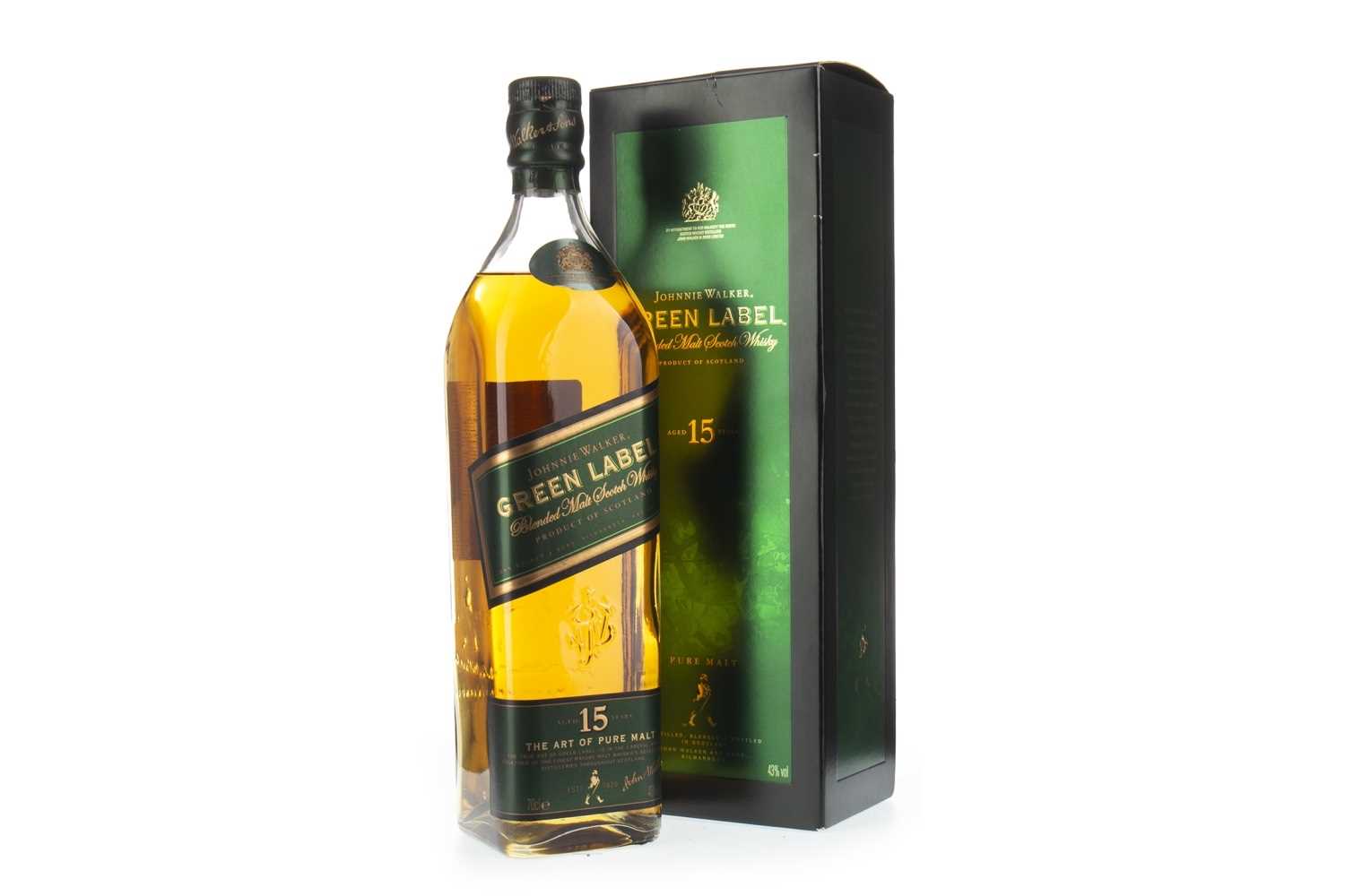 Lot 407 - JOHNNIE WALKER GREEN LABEL AGED 15 YEARS