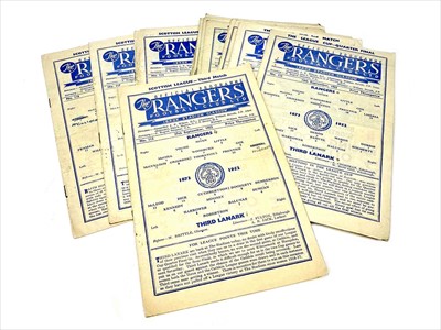 Lot 1744 - A LOT OF RANGERS F.C. PROGRAMMES DATING FROM 1952