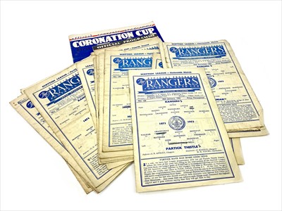 Lot 1745 - A LOT OF RANGERS F.C. PROGRAMMES DATING FROM 1953