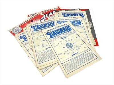 Lot 1746 - A LOT OF RANGERS F.C. PROGRAMMES DATING FROM 1954