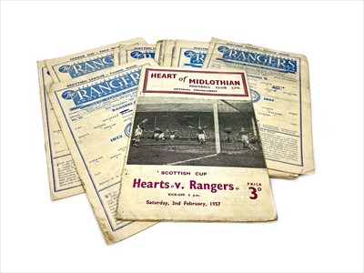Lot 1749 - A LOT OF RANGERS F.C. PROGRAMMES DATING FROM 1957