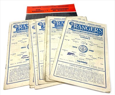 Lot 1750 - A LOT OF RANGERS F.C. PROGRAMMES DATING FROM 1958