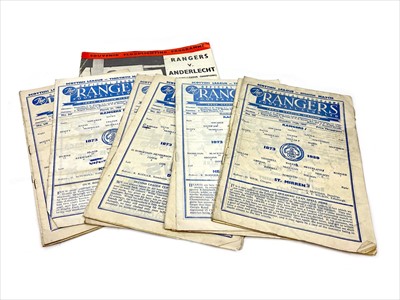 Lot 1751 - A LOT OF RANGERS F.C. PROGRAMMES DATING FROM 1959