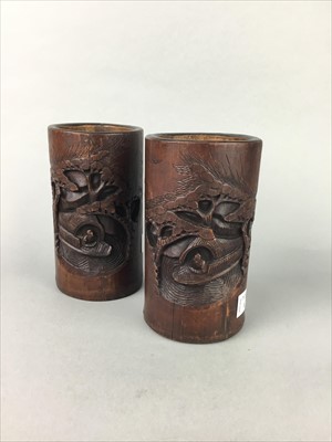 Lot 137 - A PAIR OF CHINESE SPILL VASES