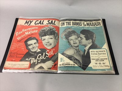 Lot 61 - A FOLDER OF 1950S FILM MAGAZINES ALONG WITH ONE OF MUSIC SHORTS