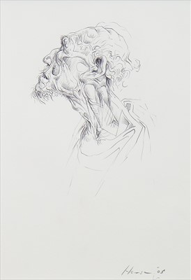 Lot 703 - DON QUIXOTE, AN INK BY PETER HOWSON