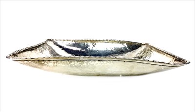 Lot 910 - A GEORGE VI HAMMERED SILVER BOWL