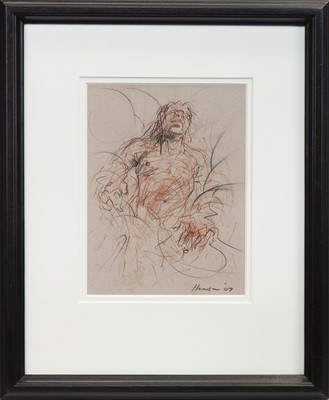 Lot 615 - ASCENSION, A CHARCOAL BY PETER HOWSON
