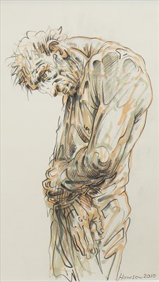 Lot 624 - SORROW, A MIXED MEDIA BY PETER HOWSON