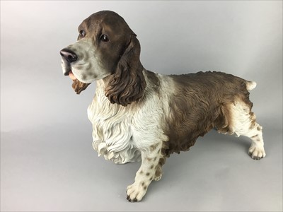 Lot 56 - A RESIN FIGURE OF A KING CHARLES SPANIEL