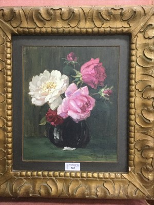 Lot 502 - FLOWERS IN A VASE BY C.HOUSTON