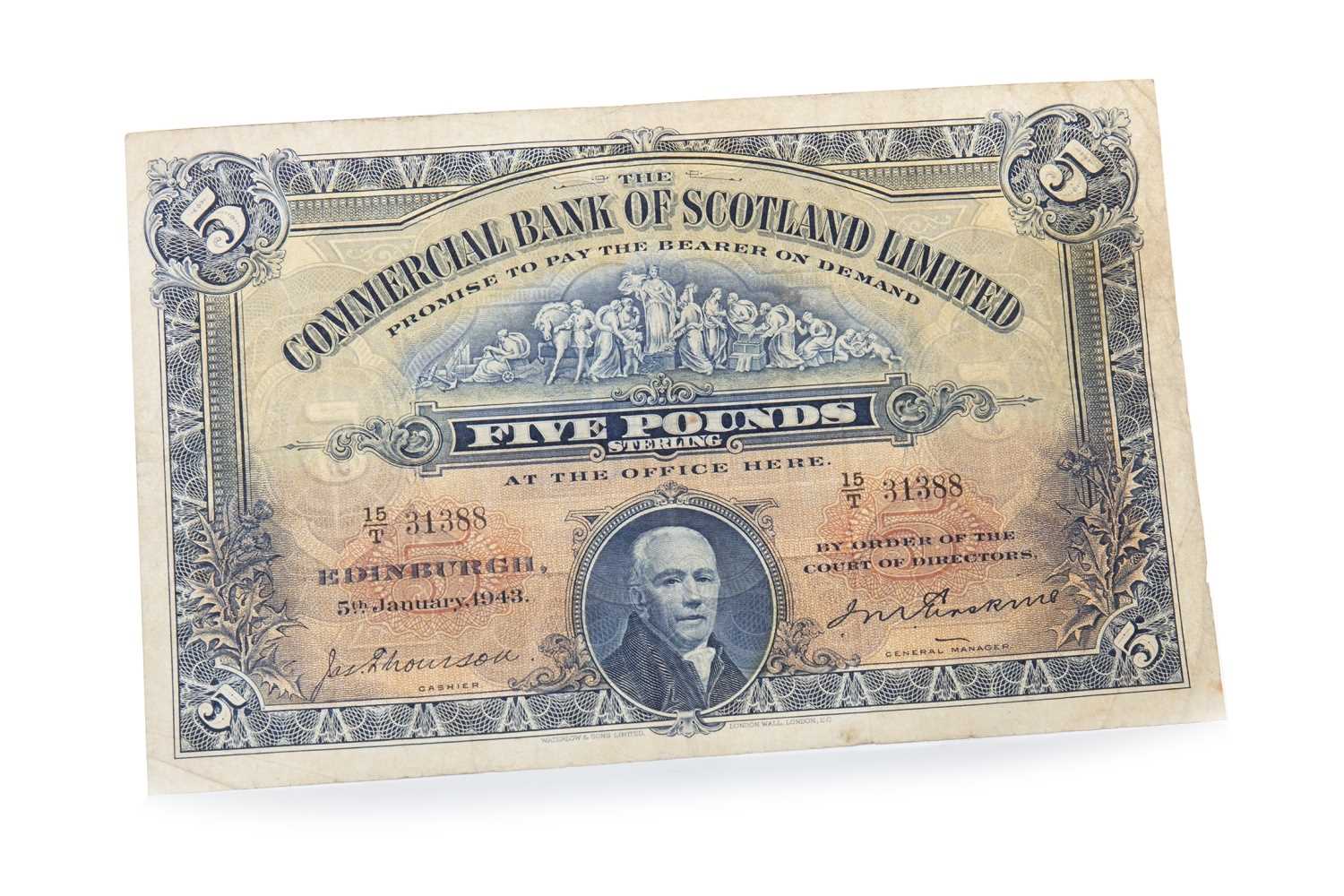 Lot 1 - A COMMERCIAL BANK OF SCOTLAND £5