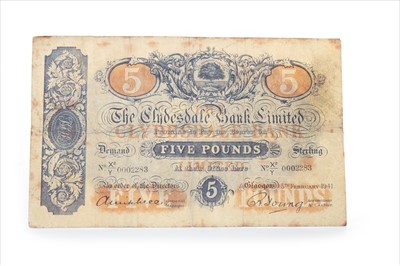 Lot 10 - A CLYDESDALE BANK LIMITED £5 NOTE DATED 1941