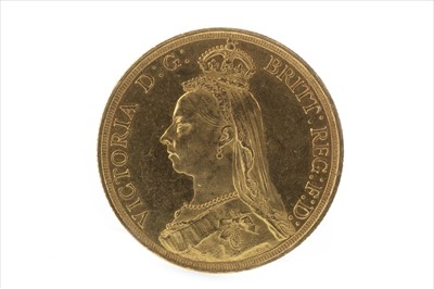Lot 7 - A GOLD £2 COIN, 1887