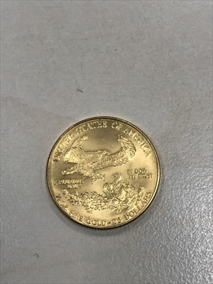 Lot 8 - A GOLD USA 25 DOLLAR 1/2 OZ GOLD COIN
