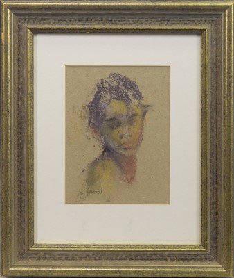 Lot 815 - HEAD STUDY, A PASTEL BY MARION DRUMMOND