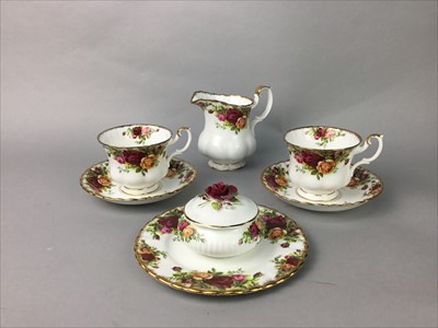 Lot 29 - A ROYAL ALBERT 'OLD COUNTRY ROSES' PART TEA SERVICE ALONG WITH ANOTHER