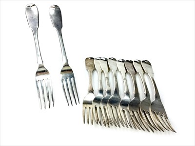 Lot 969 - A LOT OF SILVER TABLE FORKS