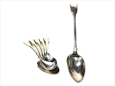 Lot 938 - A SET OF FIVE WILLIAM IV SILVER SPOONS