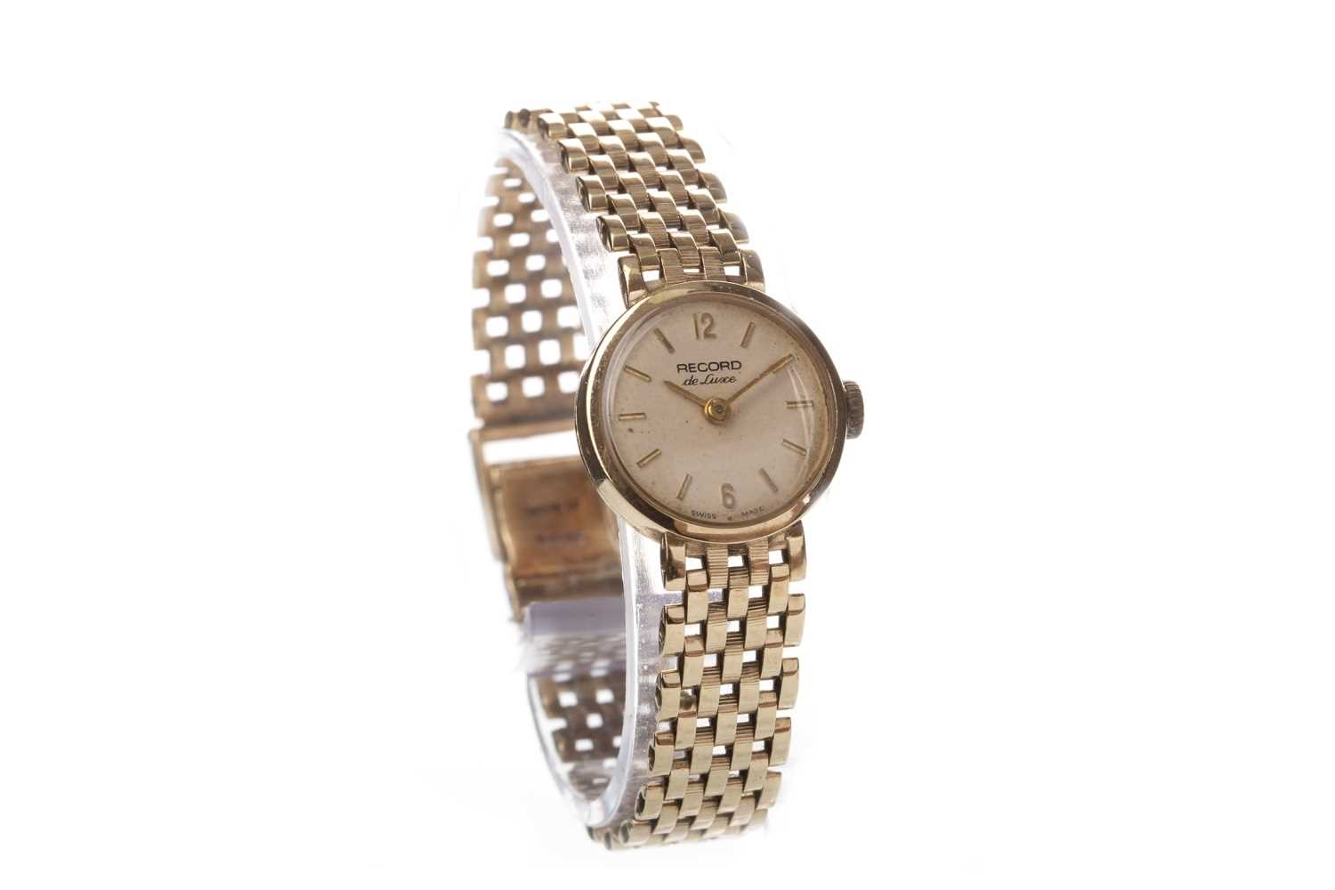 Lot 820 - A LADY'S RECORD DE LUXE GOLD WATCH