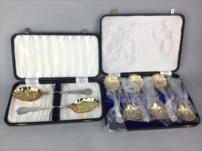 Lot 274 - A LOT OF SILVER PLATED CUTLERY INCLUDING SIX CASED SETS