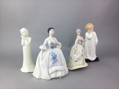 Lot 264 - A ROYAL DOULTON FIGURE OF 'KELLY' AND THREE OTHER FIGURES