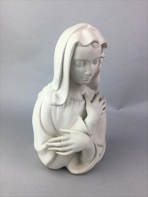 Lot 268 - A SIR EDWARD ELGAR BOEHM PORCELAIN BUST AND ANOTHER