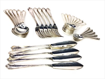 Lot 964 - A PART SUITE OF ROBERT & BELK SILVER PLATED CUTLERY