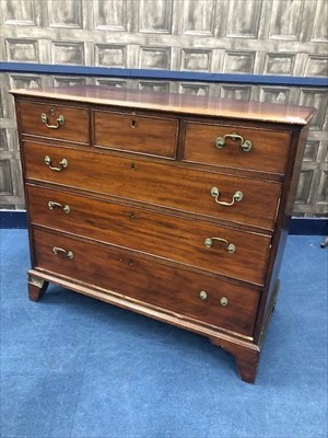 Lot 286 - A 19TH CENTURY MAHOGANY CHEST OF DRAWERS