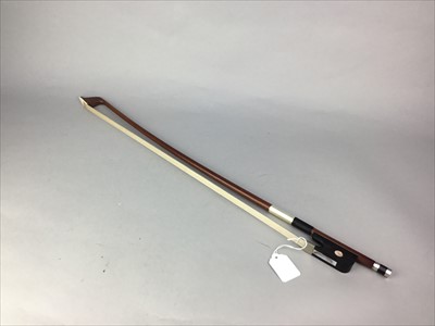 Lot 72 - A CELLO BOW AND A VIOLIN BOW