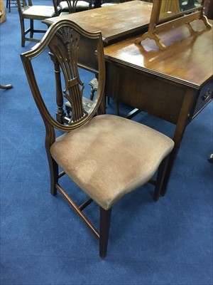 Lot 341 - A GREEN LEATHER CAPTAINS SWIVEL ARMCHAIR AND ANOTHER CHAIR