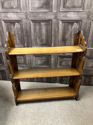 Lot 293 - A VICTORIAN HANGING BOOK RACK