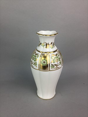 Lot 318 - A ROYAL CROWN DERBY VASE AND THREE OTHER VASES