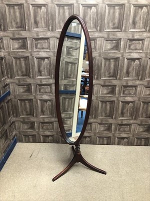 Lot 296 - A MODERN CHEVAL MIRROR