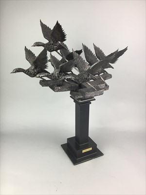 Lot 332 - THREE MODERN METAL SCULPTURES