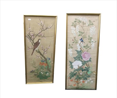Lot 1149 - A PAIR OF JAPANESE WATERCOLOURS