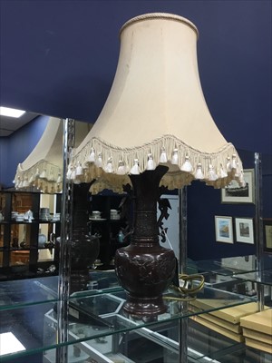 Lot 344 - A 20TH CENTURY TABLE LAMP