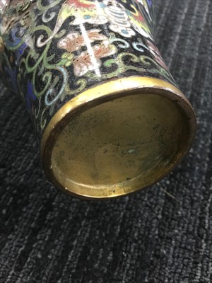 Lot 1151 - A LATE 19TH CENTURY CHINESE CLOISONNE VASE