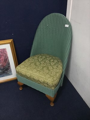 Lot 351 - A LLOYD LOOM CHAIR AND LINEN BOX