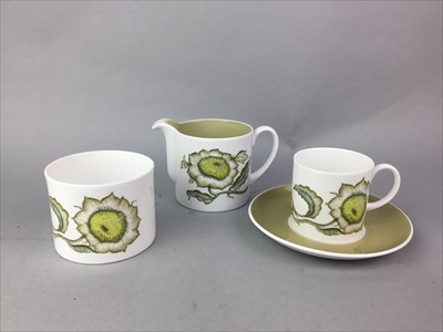 Lot 355 - A SUSIE COOPER SUNFLOWER COFFEE SERVICE AND OTHER CERAMICS