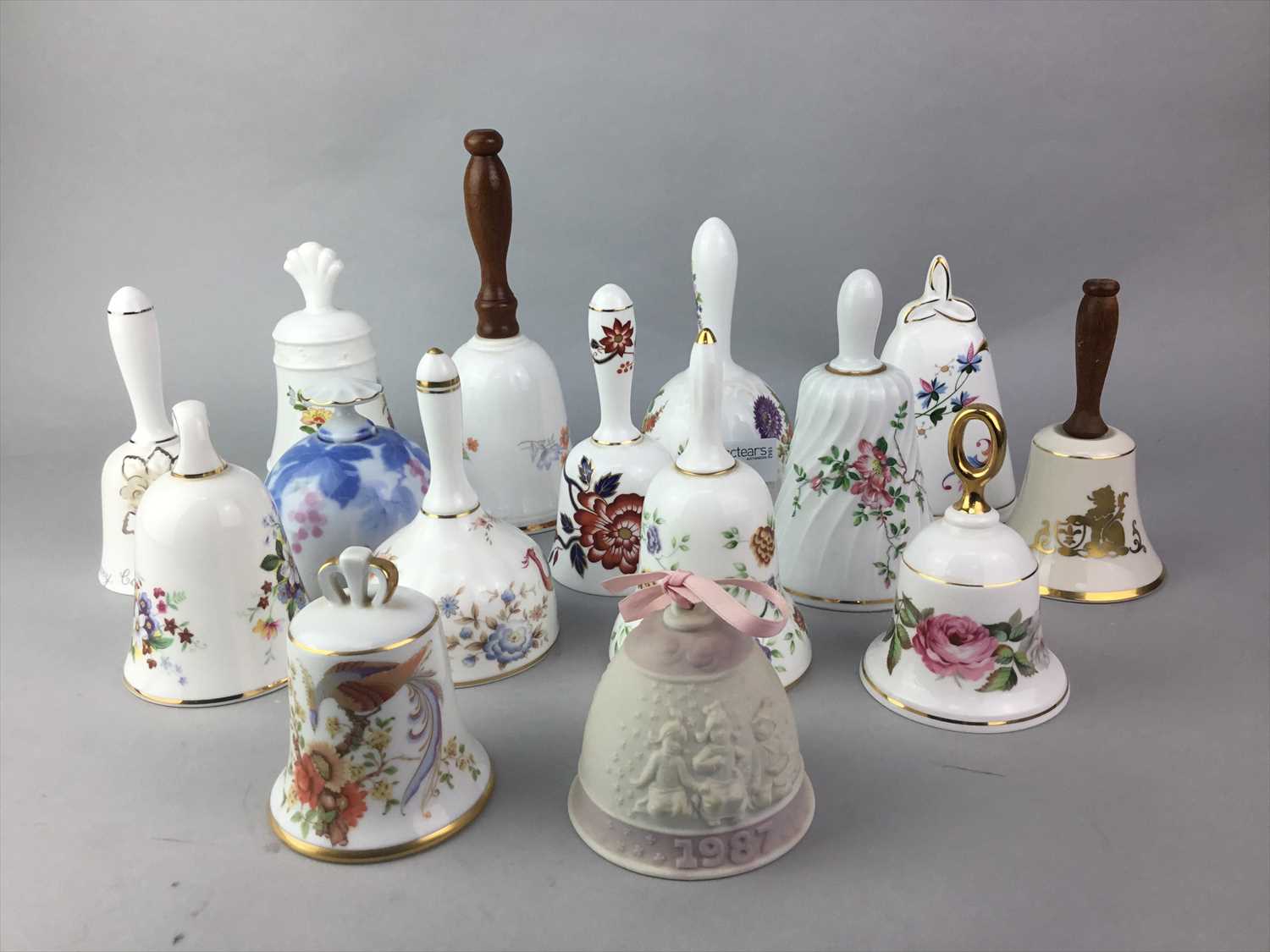 Lot 151 - A GROUP OF CERAMIC TABLE BELLS