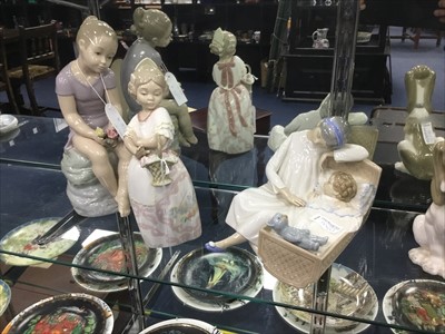 Lot 153 - A NAO FIGURE OF A YOUNG ARTIST AND FOUR OTHER FIGURES